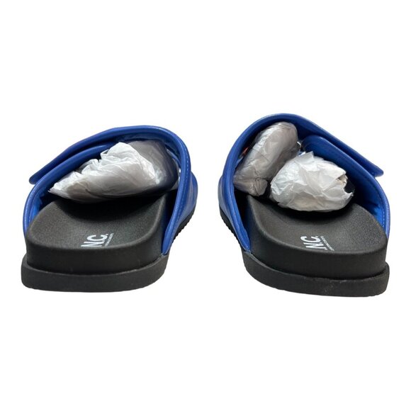 INC Pool Slides Mens 11 Blue Levine Strap Sandal Comfort Cushion Outdoor House - Picture 5 of 7